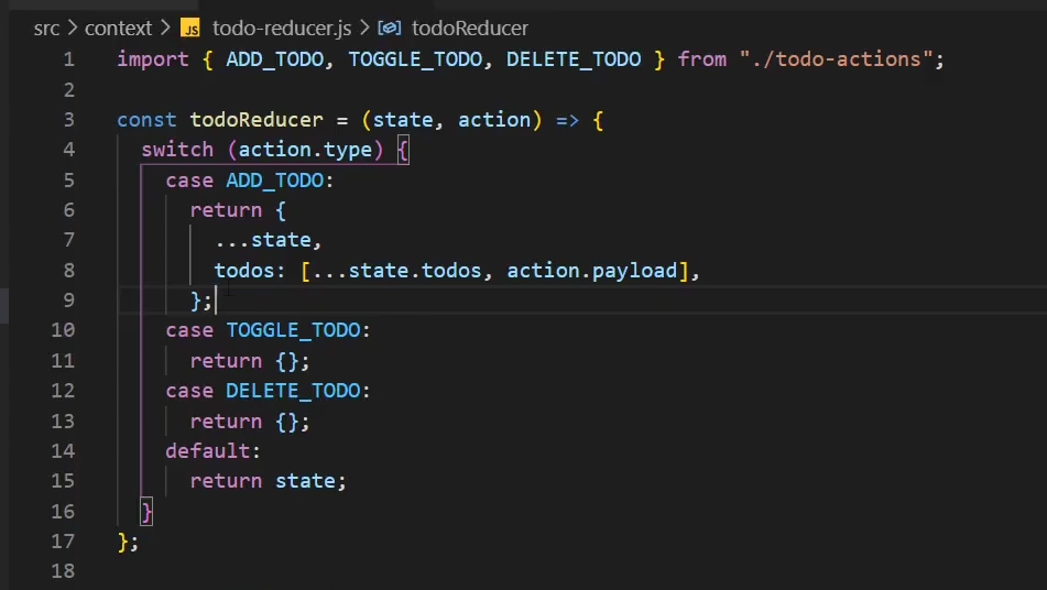spread operator in react reducer